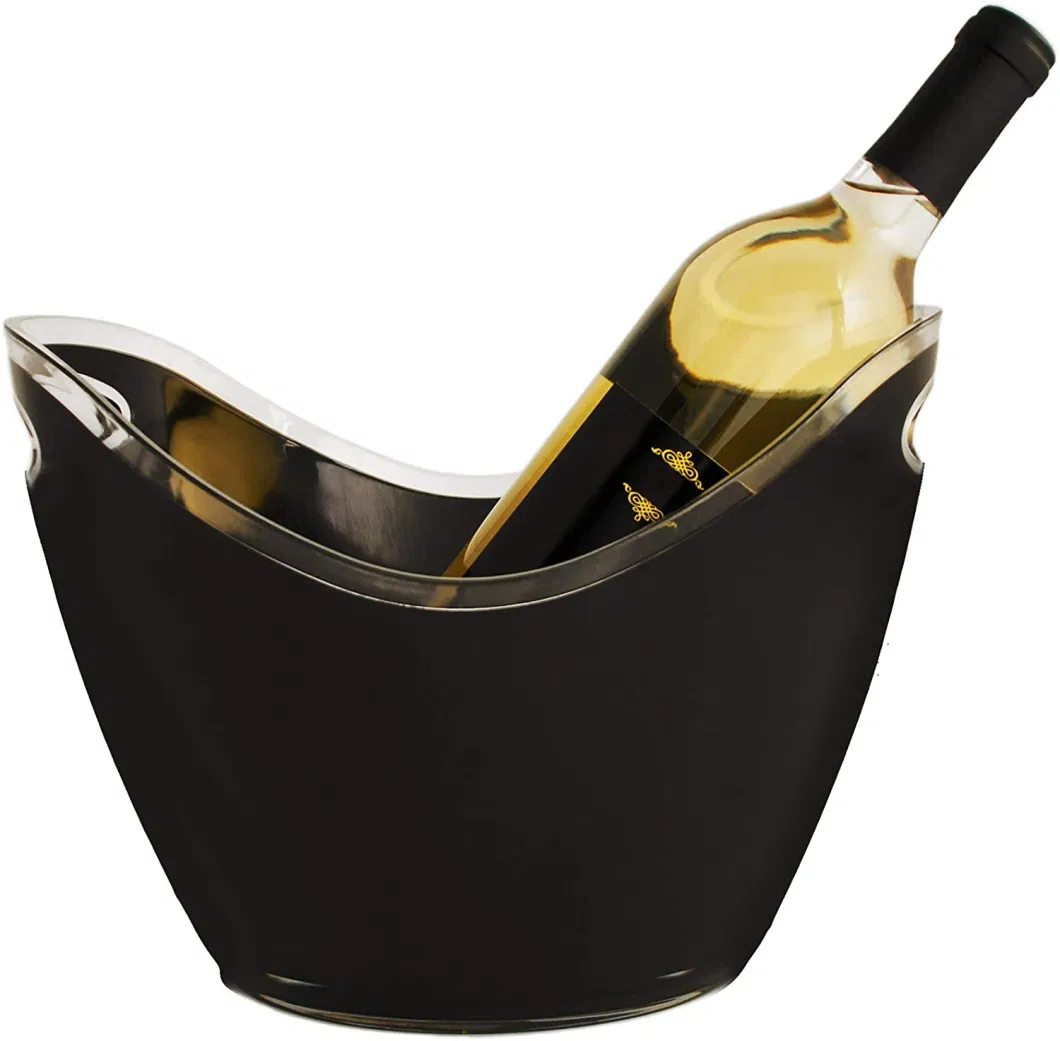 Eco Friendly Food Grade Ice Bucket 3.5L 6L 8L 12L Plastic PP Acrylic Ice Bucket Champagne Beer Wine Ice Bucket