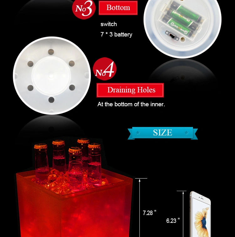 Light up LED Display Base Club Night up LED Display Base Ice Bucket